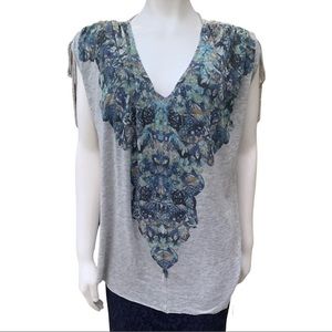 FREE PEOPLE BOHO ABSTRACT SHIRT
